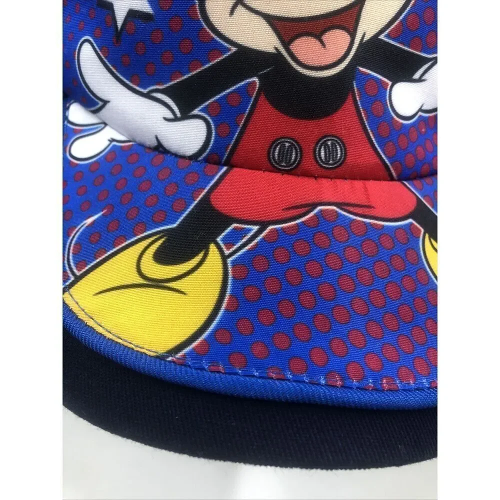 Disney Kids Mickey Mouse Snap Back Hat Baseball Cap Blue Adjustable Youth Child